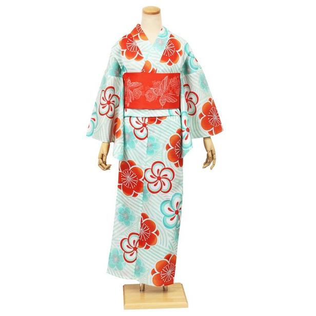 新品　綿麻　大人浴衣　レディース浴衣　白　桔梗　花柄　和柄　大正ロマン　浴衣単品 新品 綿麻 大人浴衣 レディース浴衣 白 桔梗 花柄 和柄 大正