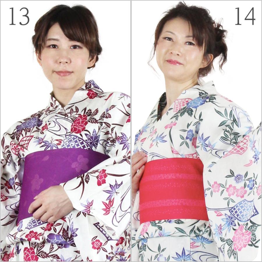 【Dita】浴衣 帯 下駄3点セット　古典大正ロマン 浴衣 レディース セット 新作 デラックス着付け簡単 3点セット 作り帯