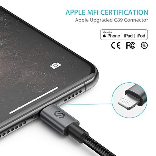 1M_ブラック 「令和進化モデル」Syncwire iphone 充電ケーブル ライトニングケーブル 1MApple認証 最新C89コネクタ / 超高耐久ナイロン / 断線に強い iPhone 充｜toshichan-shop｜02