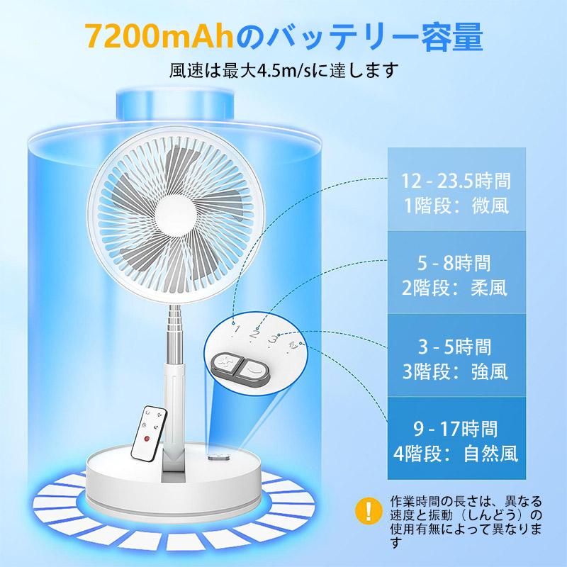 サーキュレーター 扇風機 首振り リビングファン 4時間タイマー 4段階