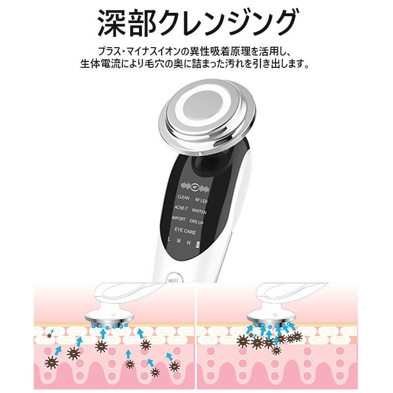 美顔器 ems 多機能 リフトアップ 温熱 目元ケア 毛穴ケア フェイスケア
