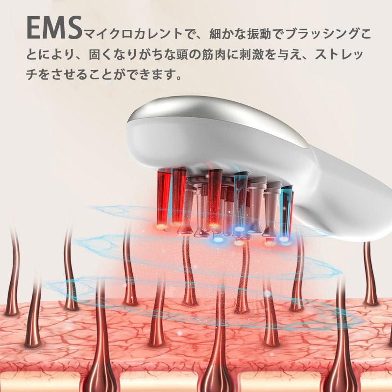 電気ブラシ EMS ブラシ スカルプケア 脱毛防止マッサージ 頭皮3D振動 1