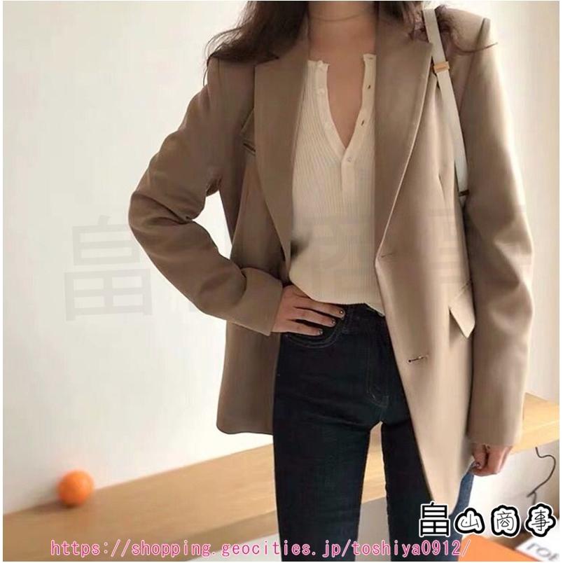 テーラードジャケット スーツジャケット レディース ゆったり アウター