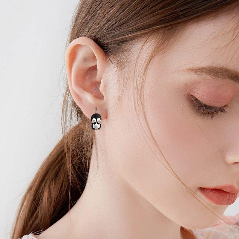 【新発売】 YAFEINI Earrings Penguin Silver Sterling Girls Women for Gifts Penguin イヤリング