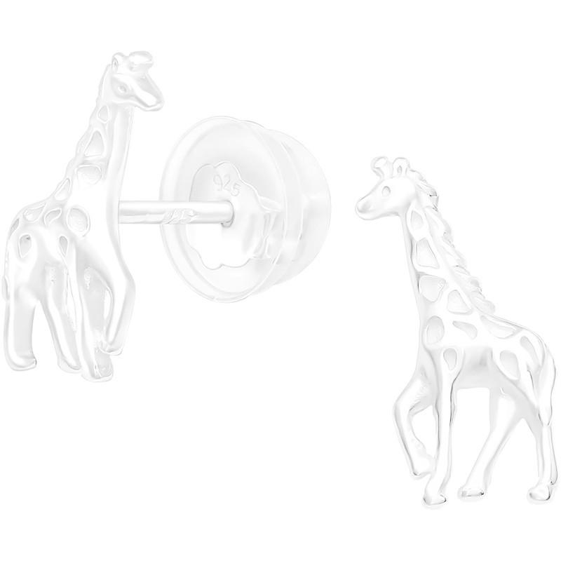 珍しい Hypoallergenic Jewelry Aube 925 Earrings Stud Giraffe Silver Sterling イヤリング