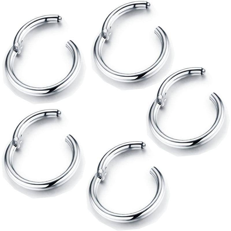 5Pcs Stainless Steel 16G Sleeper Earrings for Women Men Boys Girls Sep｜toshizou-netstyle｜04