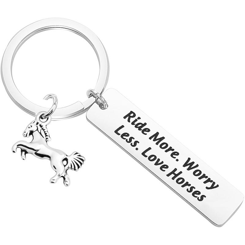 福袋 Worry More Ride Gifts Lover Horse FOTAP Less Coll Keychain Horses Love ボディー