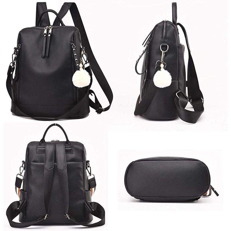 特価ブランド Purse Backpack for Shoulder Leather Capacity Large Multi-pocket Women ハンドバッグ