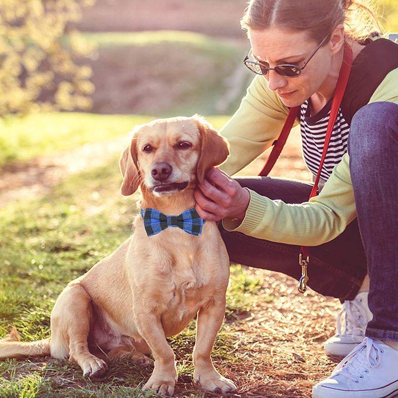 春夏新作モデル Tie Bow With Collar Dog Malier Classice With Collar Dog Pattern Plaid 犬服 アクセサリー Www Artrescue Com