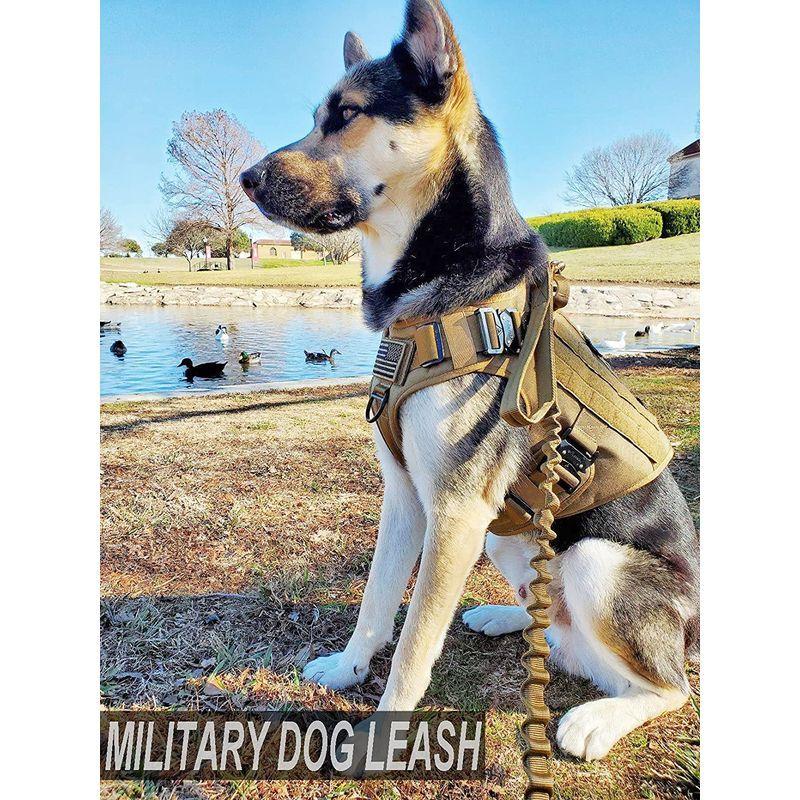 JiePai Military Dog Collar and Tactical Bungee Dog Leash Adjustable Ny｜toshizou-netstyle｜07
