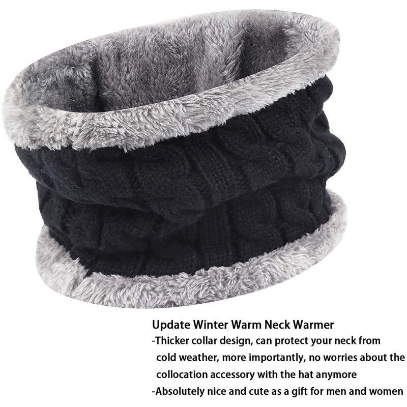 新品未使用 Mens Womens Winter Beanie Hat Scarf 【SALE／93%OFF】 Fleece Lin Set Knit Warm Thick