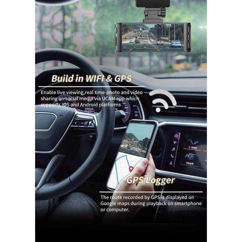 REDTIGER 4K Dual Dash Cam Built-in WiFi GPS Front 4K/2.5K and Rear 108｜toshizou-netstyle｜07