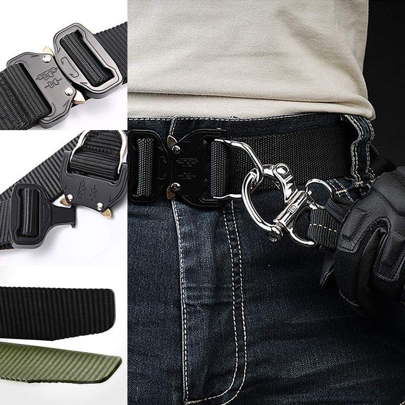 定番のお歳暮 2 Pack Q with Belts Waist Duty Heavy Military Nylon Belt, Tactical Men ベルトポーチ