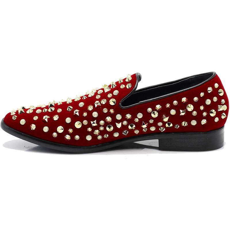 驚きの価格  SPK21 Classi Shoes Fashion On Slip Loafers Dress Sparkle Vintage Men's ローファー
