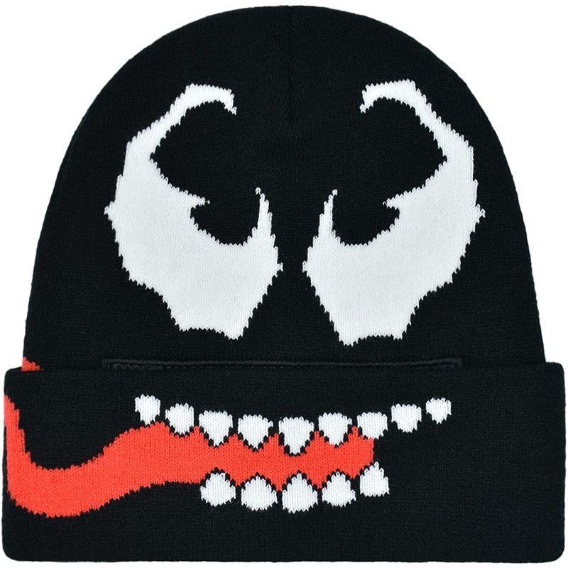 Concept One Venom Intarsia Roll Down Cuff Beanie Hat, Black, One Size