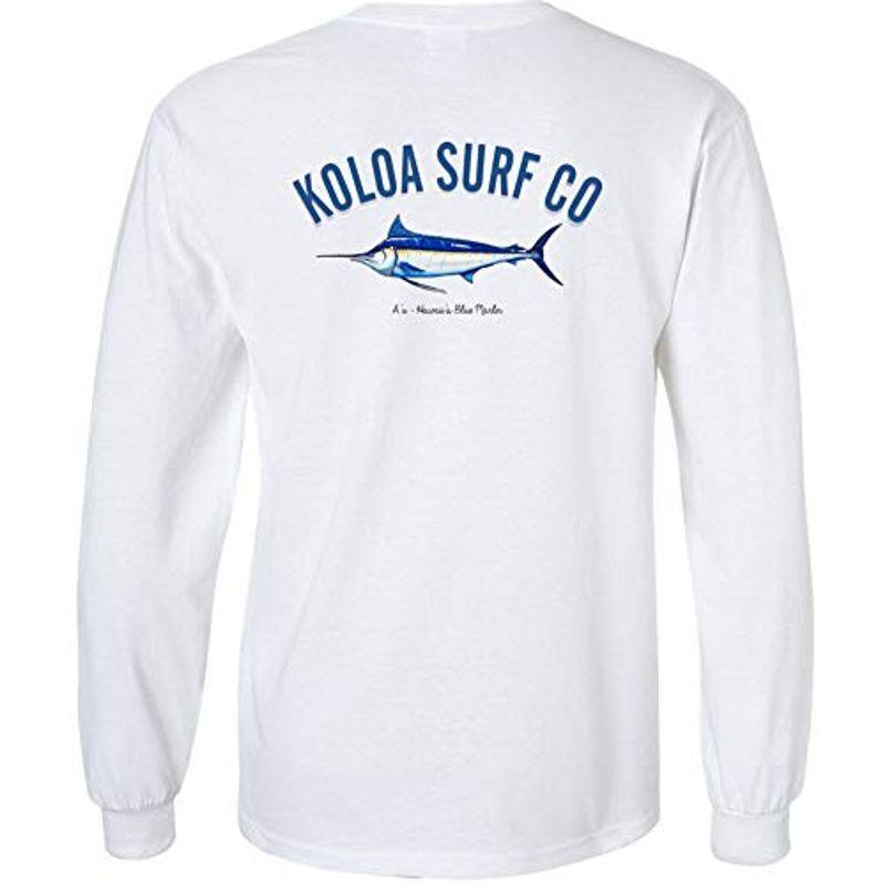 2021新入荷 Logo Marlin Blue Surf Koloa Long T-Shirt-White-XL Cotton Sleeve Tシャツ、アンダーシャツ