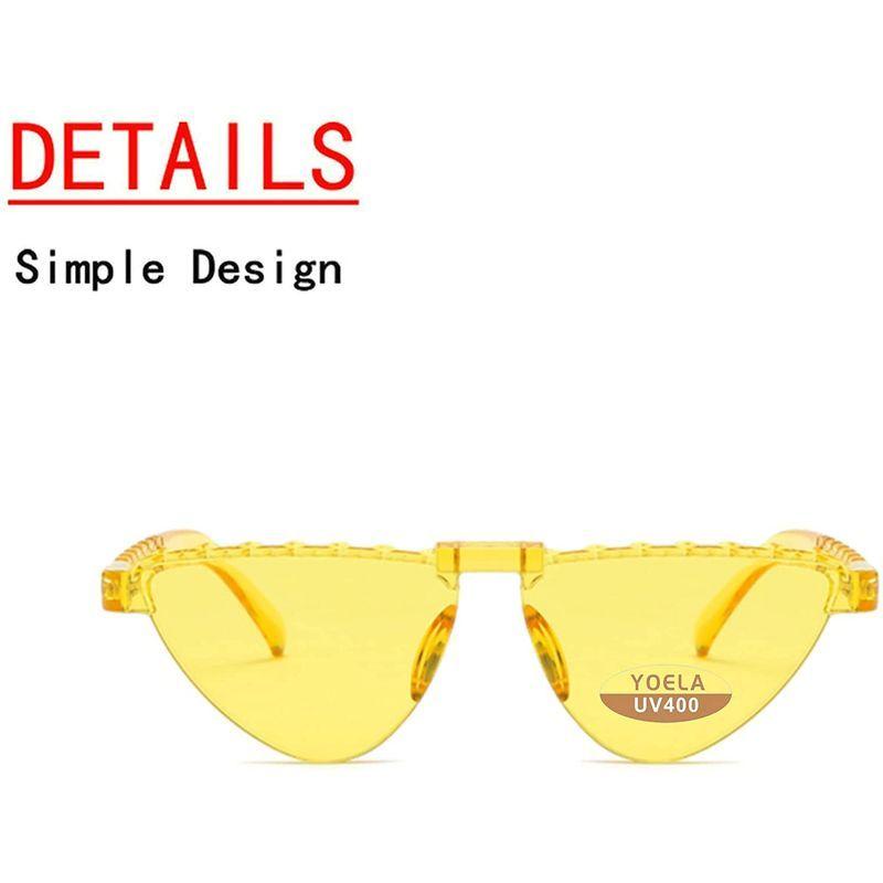 Olinowl Triangle メンズファッション Rimless Sunglasses サングラス One Piece Sung Colored Colored Transparent Toshizonetimportselect 011