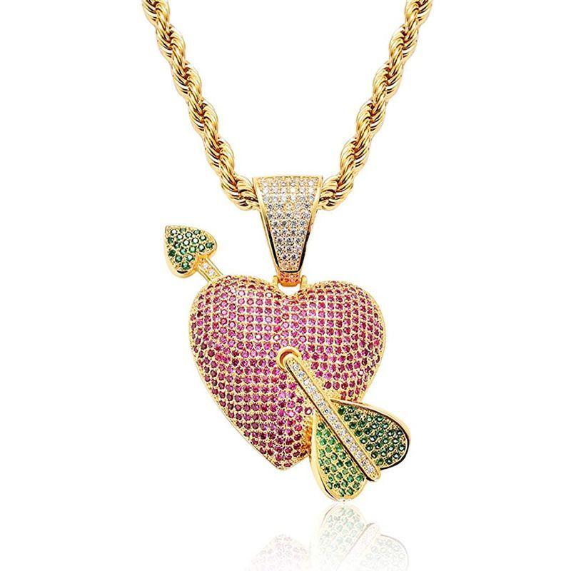 新作揃え Jewelry LC8 Unisex H Hip Pendant Heart Cupid of Arrow Bubble Exquisite ネックレス、ペンダント