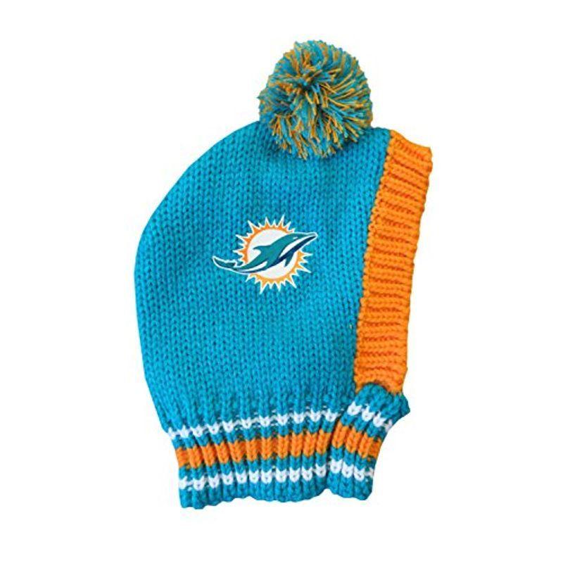 Littlearth 送料込 Unisex-Adult NFL Miami かわいい新作 Dolphins Pet L Color Knit Team Hat