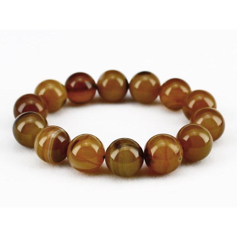 キャラメル系天然石 ブレスレット キャラメルカラー ブラウン アゲート ブレスレット メール便可 [M便 1