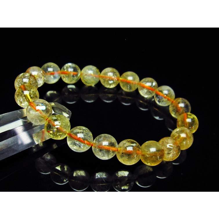 シトリン ブレスレット 9mm 10mm Citrine メンズ レディース メール便