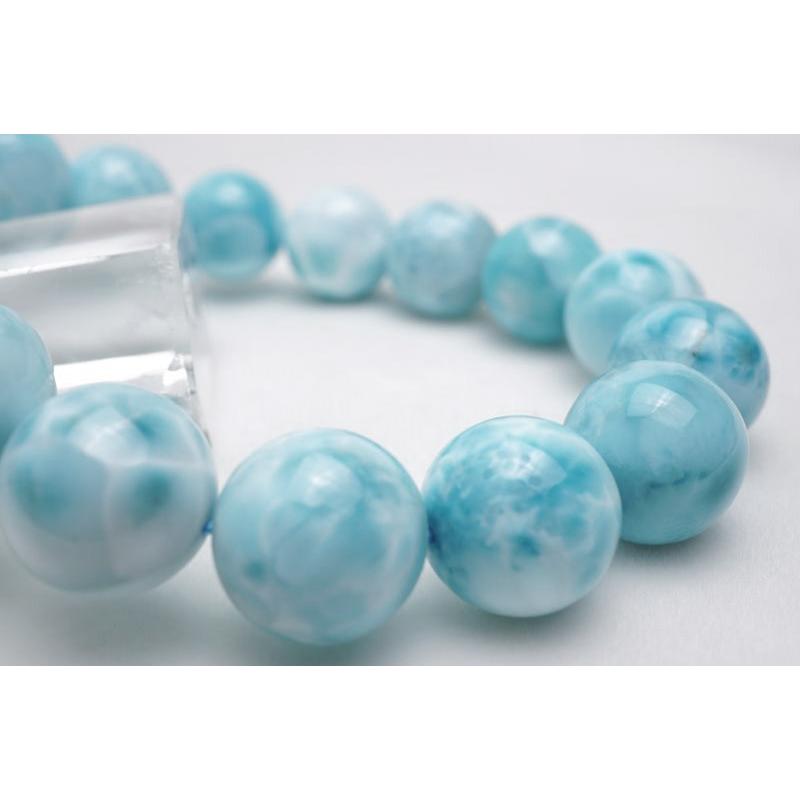 ラリマー ブレスレット ラリマール ヒーリング効果 13mm 一点物 111 