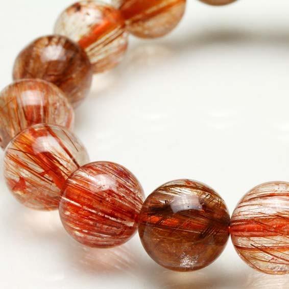 キャッツアイルチルクォーツ ブレスレット 12mm 一点物 111-10981