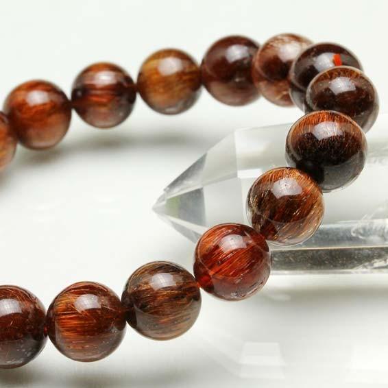 買いお値下』 キャッツアイルチルクォーツ ブレスレット 11mm 一点物