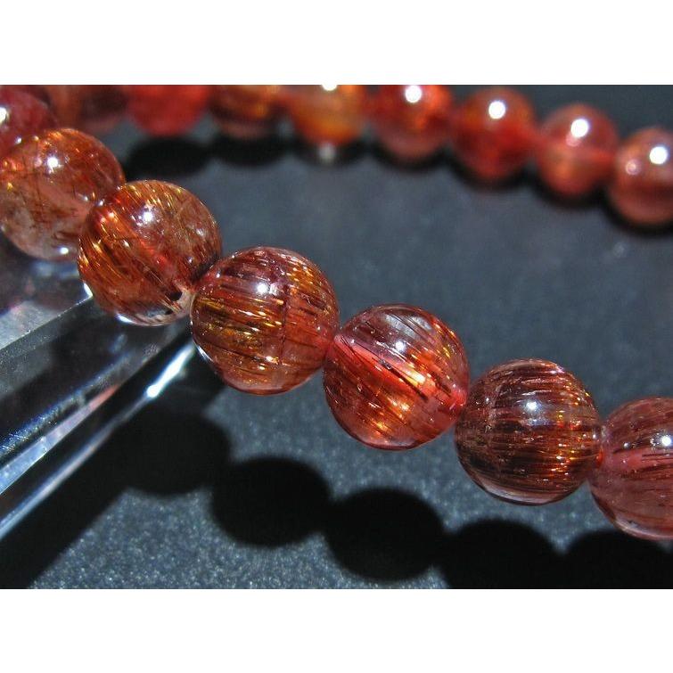ルチルクォーツ ブレスレット キャッツアイルチル 8mm 一点物 111
