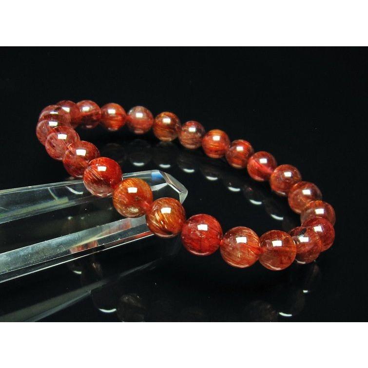 ルチルクォーツ ブレスレット キャッツアイルチル 8mm 一点物 111