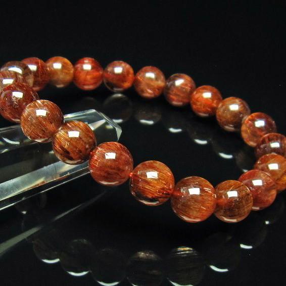 ルチルクォーツ ブレスレット キャッツアイルチル 10mm 一点物 111