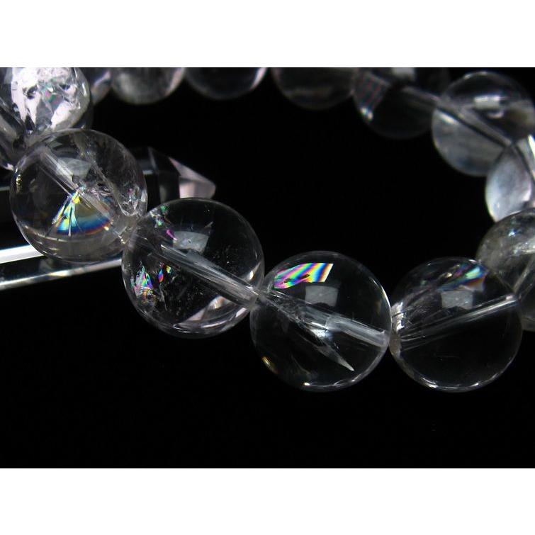 アイリスクォーツ 水晶 ブレスレット 虹入り 17mm 一点物 111-11270