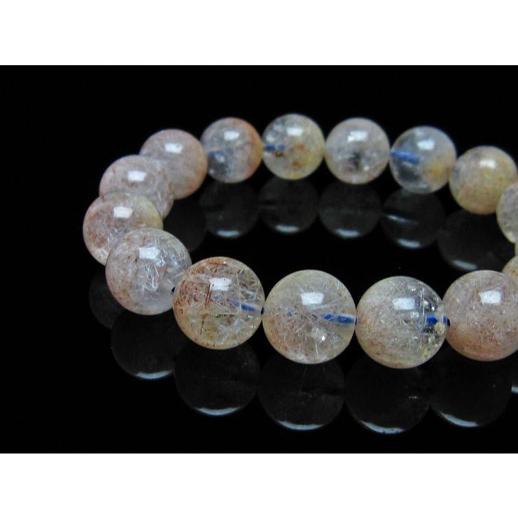ホワイトガーデンファントムクォーツ ブレスレット 13mm 一点物 メール