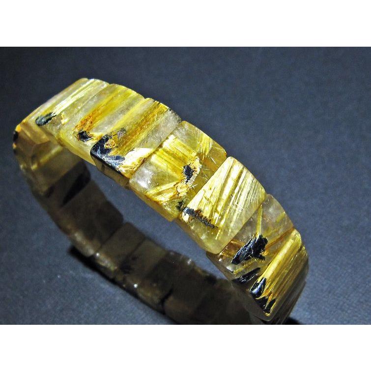 タイチンルチル ゴールドルチル バングル 送料無料 一点物 111-16851