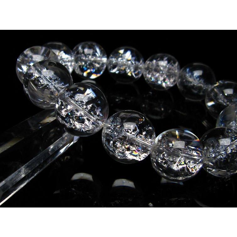 水晶 ブレスレット 虹入り ブレス アイリスクォーツ 18mm 一点物 111-17219_2