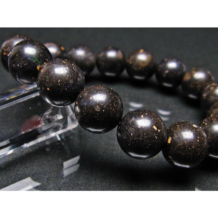 ブラックオパール ブレスレット 14mm 心苦しかっ 一点物 111-17708 ブラックオパール ブレスレット 14mm 心苦しかっ 一点物 111-17708