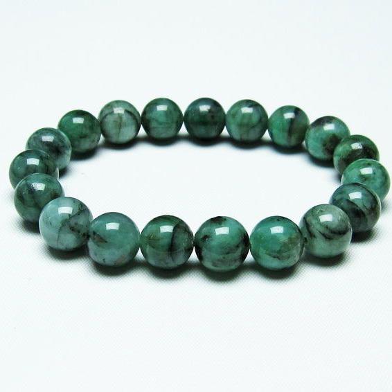 エメラルド ブレスレット 11mm Emerald Bracelet 緑玉 翠玉 一点物 111-18693