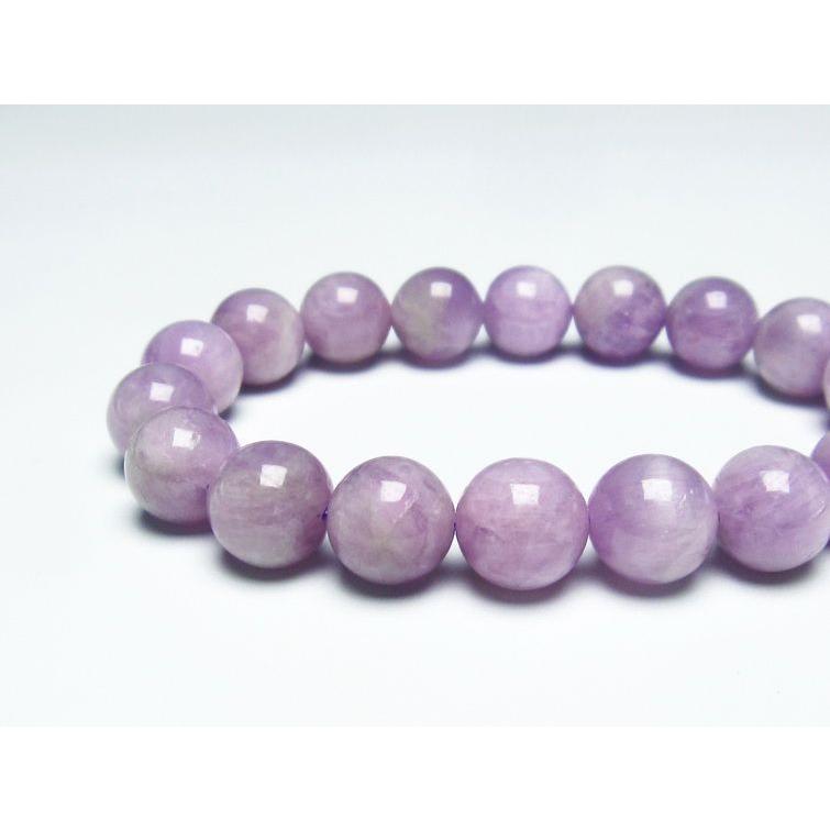 クンツァイト ブレスレット 11mm ミルキークンツァイト 一点物 メール