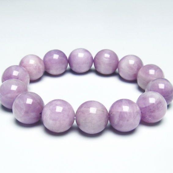 クンツァイト ブレスレット 16mm ミルキークンツァイト 送料無料 一点