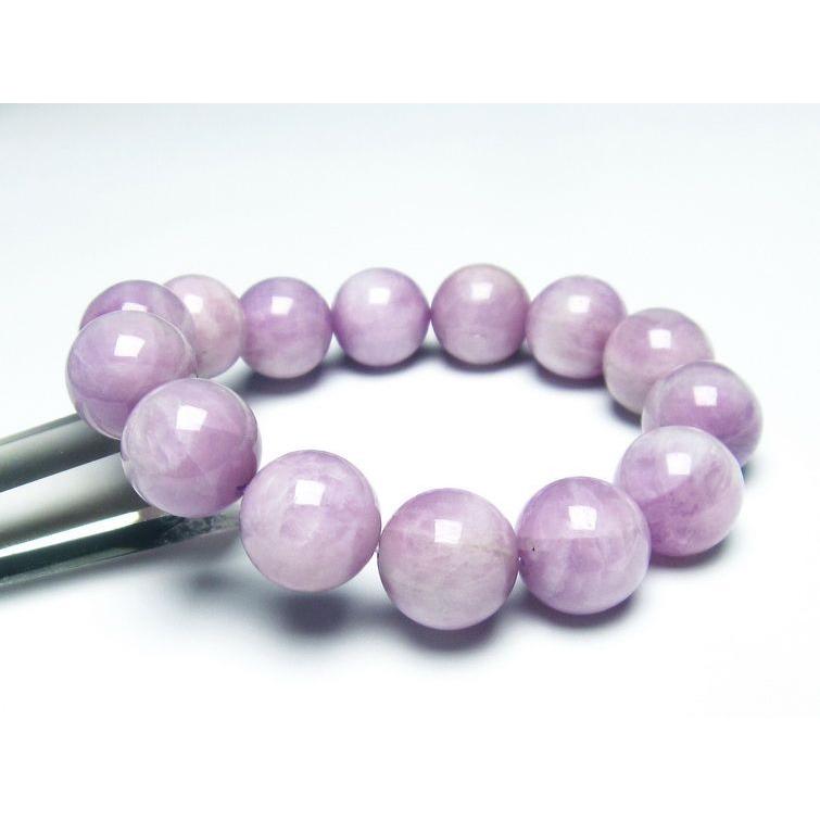 クンツァイト ブレスレット 16mm ミルキークンツァイト 送料無料 一点