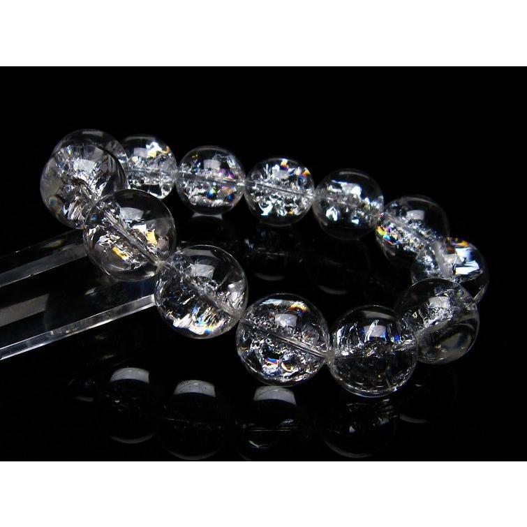アイリスクォーツ 水晶 ブレスレット 18mm 送料無料 一点物 111-20259_1