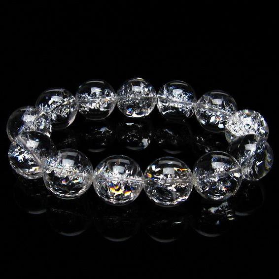 アイリスクォーツ 水晶 ブレスレット 18mm 送料無料 一点物 111-20260