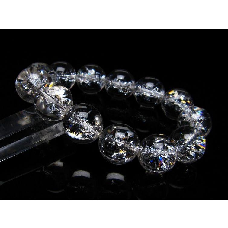アイリスクォーツ 水晶 ブレスレット 18mm 送料無料 一点物 111-20271_1