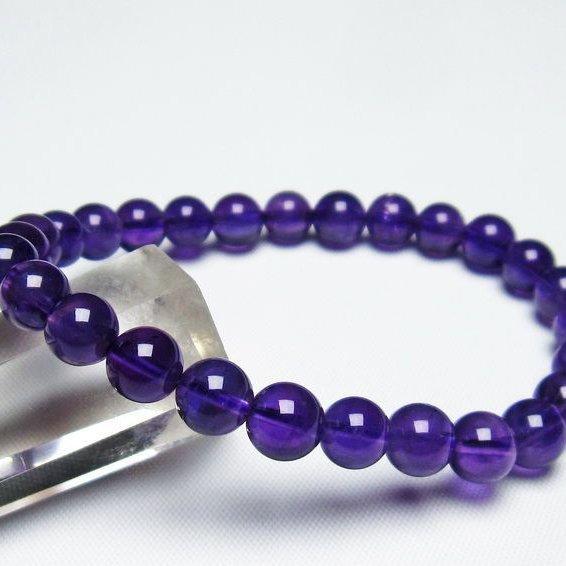 アメジスト ブレスレット 7mm 一点物 メール便送料無料 [M便 1/10] 111