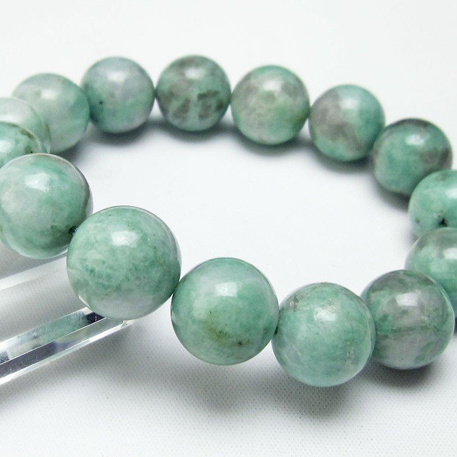 エメラルド ブレスレット 14mm 送料無料 一点物 111-22737 : 天然石