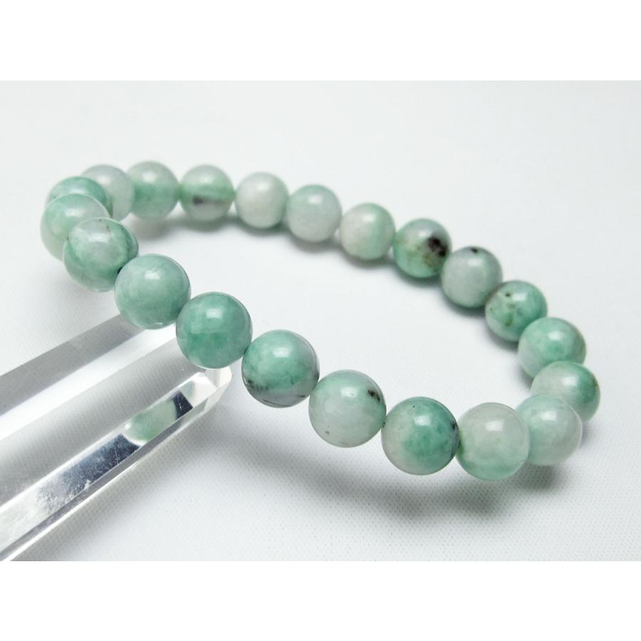エメラルド ブレスレット 9mm Emerald Bracelet 緑玉 翠玉 送料無料 一点物 111-22744の画像