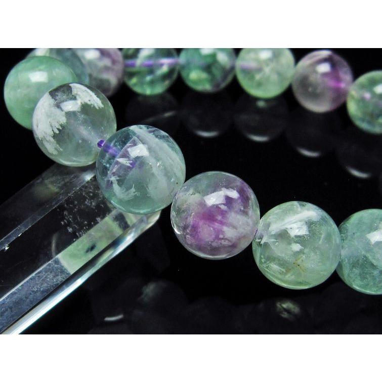 エンジェルフェザー フローライト ブレスレット 13mm 送料無料 一点物