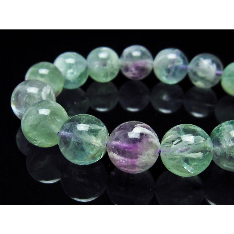 エンジェルフェザー フローライト ブレスレット 13mm 送料無料 一点物