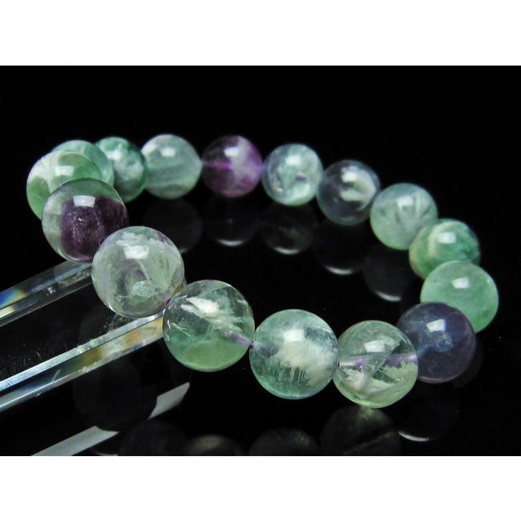 エンジェルフェザー フローライト ブレスレット 13mm 送料無料 一点物