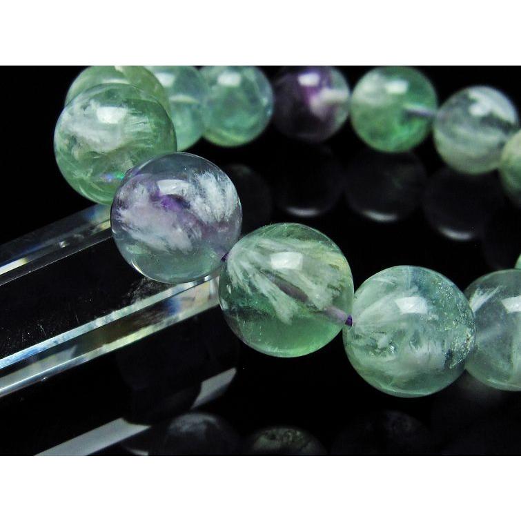 ✨大玉15mm エンジェルフェザーフローライト 天然石ブレスレット エンジェルフェザー フローライト ブレスレット 15mm 送料無料 一点物